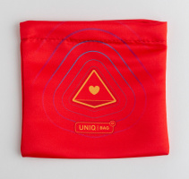 Фотография Тканевый мешок с печатью (красный), 15*15, на магнитной застёжке [=city]